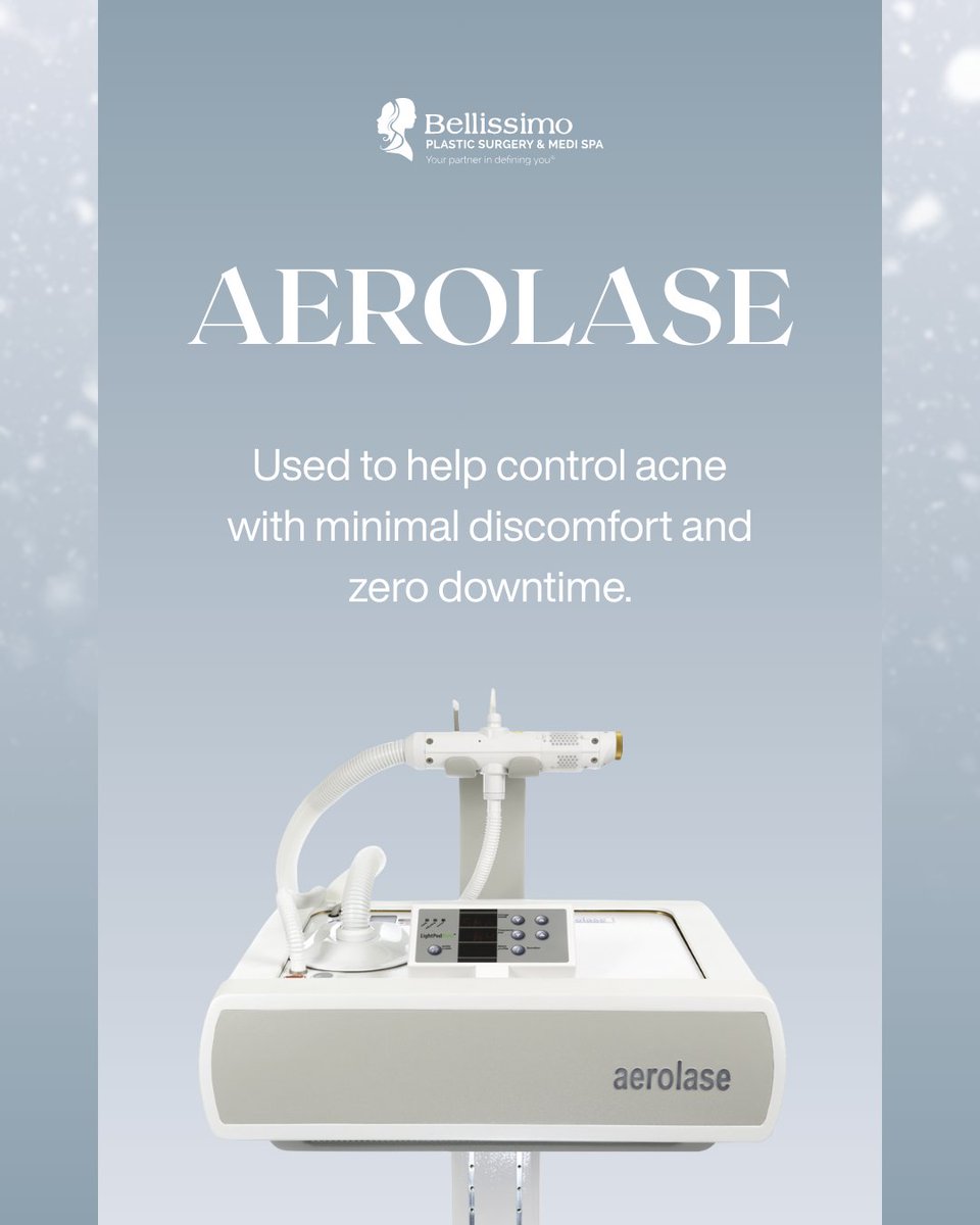 bellissimops's tweet photo. Aerolase is an excellent addition to your acne care routine. This gentle laser targets inflammation and bacteria without discomfort or downtime. For best results, we’ll pair your treatment with a topical regimen designed to support clear skin between visits. https://t.co/MM1zhDnFRo