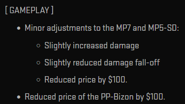 Season 4 added buffs to MP7, MP5 and PP-Bizon... This wasn't on my bingo card but I guess its cool?