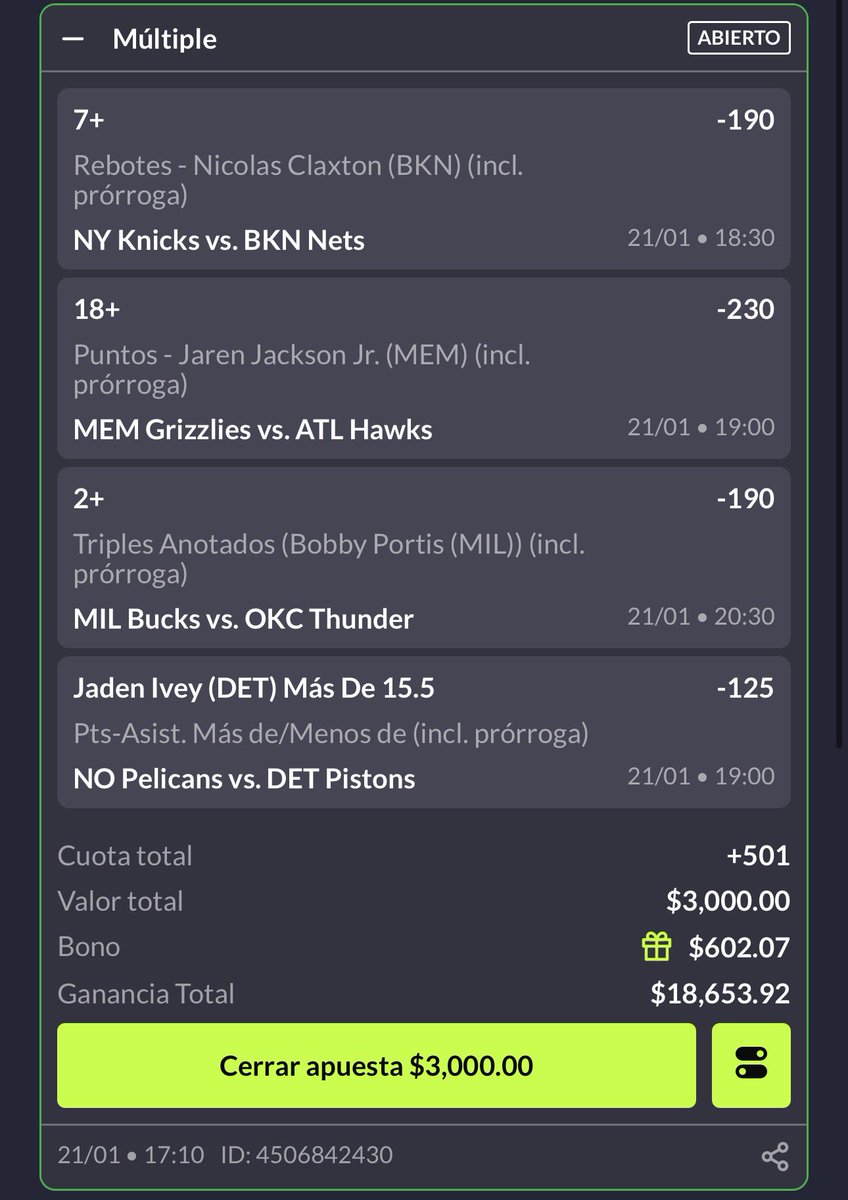 +501 la tenemos hecha Alav 💸

Cobrándola voy a regalar 2 bolas y 5 pases premium entre los ❤️🔁💬

Deja tu comentario 💬👇🏻