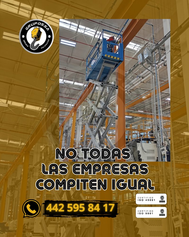 GrupossaMX's tweet photo. 𝗦𝗲𝗿 𝗰𝗼𝗺𝗽𝗲𝘁𝗶𝘁𝗶𝘃𝗼𝘀 𝗻𝗼 𝗲𝘀 𝗯𝗮𝗷𝗮𝗿 𝗰𝗼𝘀𝘁𝗼𝘀, 𝗲𝘀 𝗲𝗹𝗲𝘃𝗮𝗿 𝗲𝘀𝘁𝗮́𝗻𝗱𝗮𝗿𝗲𝘀. Fabricamos grúas viajeras con ingeniería de alto nivel y ofrecemos el mantenimiento preventivo que realmente las protege.
Listos para recibir su proyecto!
442 595 84 17 https://t.co/Eb4XOWITKs