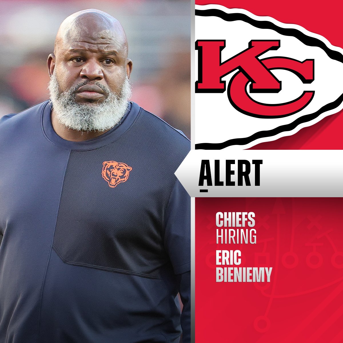 Chiefs agree to terms to bring back Eric Bieniemy as offensive coordinator. (via @TomPelissero)