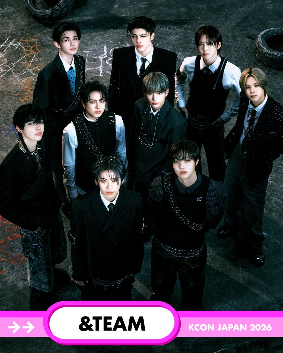 [#KCONJAPAN2026] 1st LINEUP

&amp;𝐓𝐄𝐀𝐌
#andTEAM

<a href="/andTEAMofficial/">&TEAM OFFICIAL</a>

-
KCON JAPAN 2026 
MAY 8-10 
Makuhari Messe 

Let's #KCON