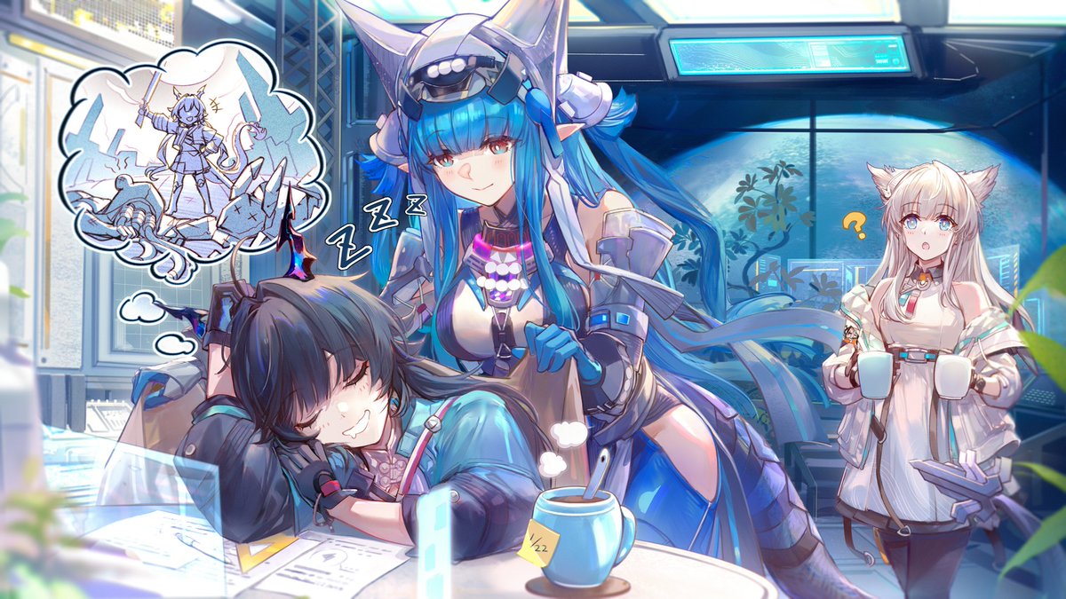 Congratulation to Arknights:Endfield for global release!
I'm super honored to be able draw a celebration art featuring a relaxing moment of the operators ☕️ 
#エンドフィールド📷 #エンドフィールド1月22日リリース 
#ArknightsEndfield #明日方舟終末地📷 #명일방주엔드필드