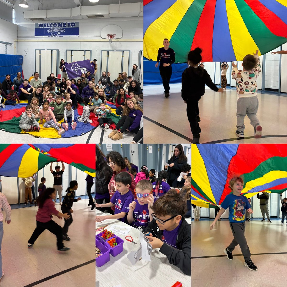 AJanksArtRoom's tweet photo. Southwood Play Unified Club and preschool program had a fun morning making new friends with the OBHS Unified Generation Class, thank you to this amazing group for the fun parachute games and craft! https://t.co/QPYmr8d5YS
