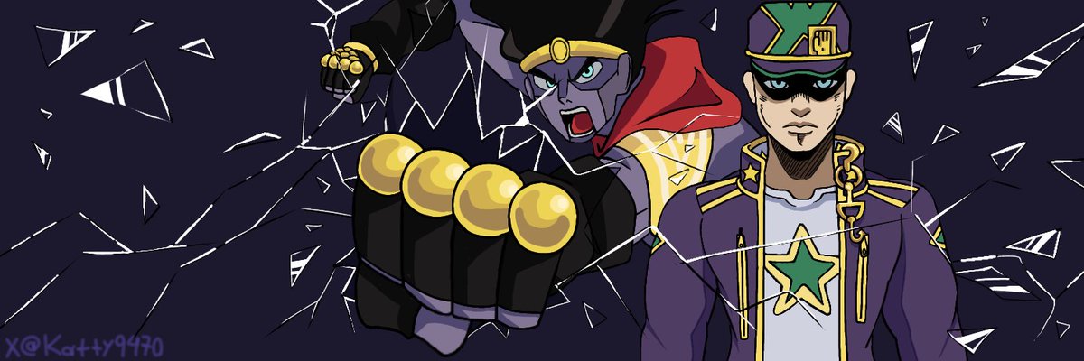 Katty9470's tweet photo. Banner #JoJosBizzareAdventure #jotaro #fanart https://t.co/XstRfyiIOb