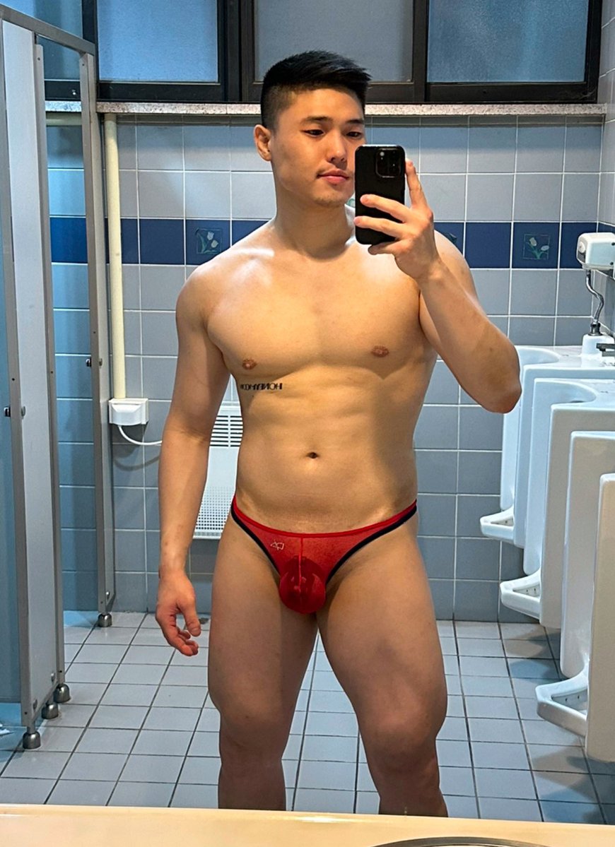 Locked in my mesh panty thong