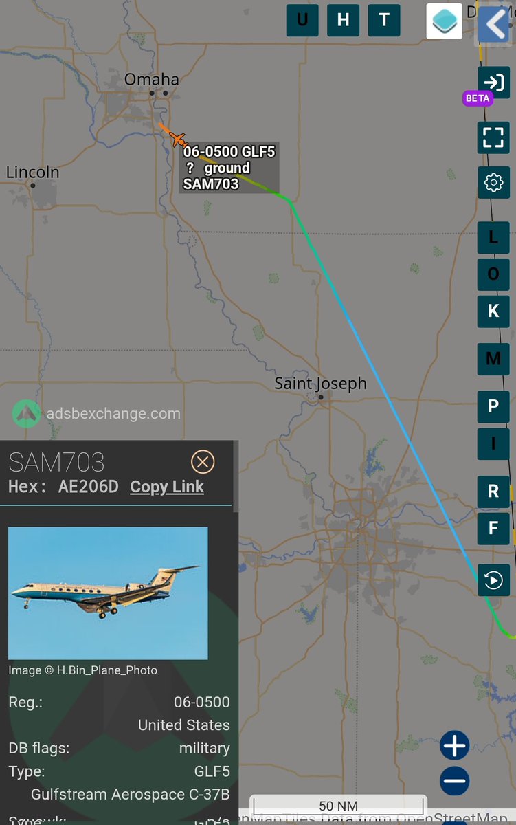 sipjack1776's tweet photo. #AE206D/06-0500/SAM703
Whiteman AFB>Offutt https://t.co/6evYqFiM1P