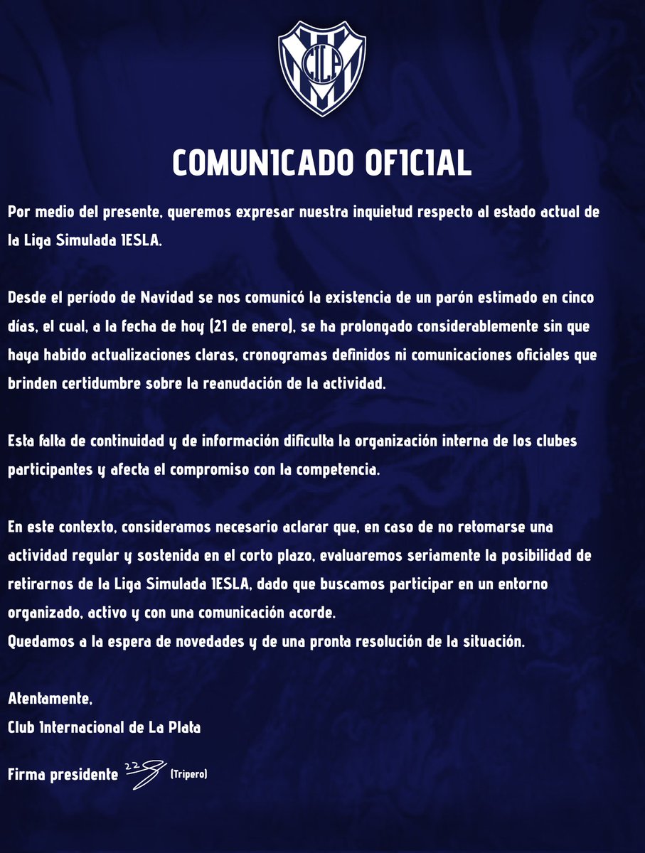 Club Internacional de La Plata tweet media