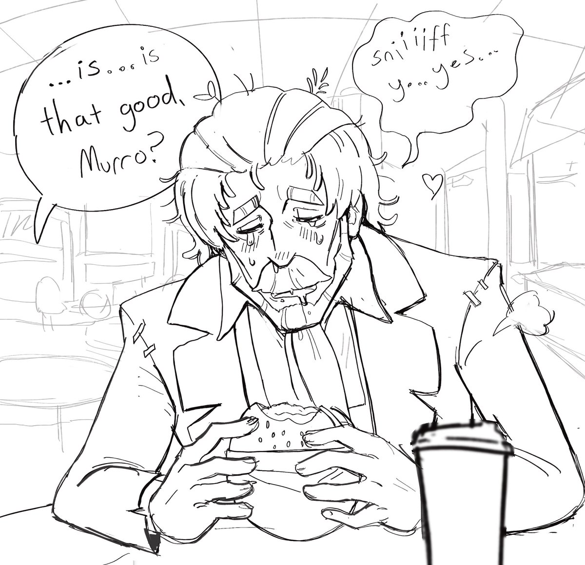 yourfriendglorp's tweet image. I tried popeyes chicken sandwich at the airport and it was lowk one of the best things i’ve ever eaten so i drew murro eating it too

#murroidv #murromorton #popeyeschickensandwich #iloveyoumurro