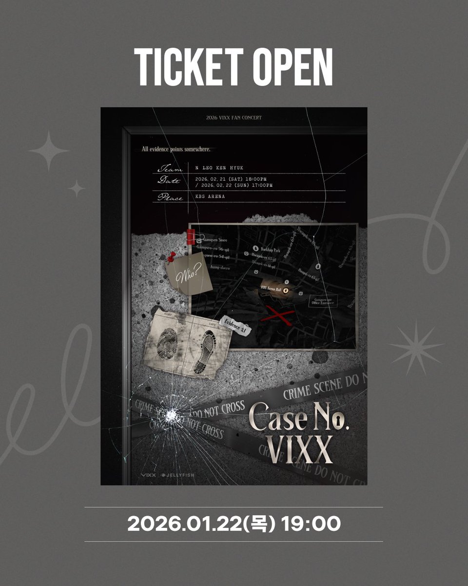 nhn_ticketlink's tweet photo. 📌티켓 오픈 소식📌
#단독판매
2026 VIXX FAN CONCERT ‘Case No. VIXX’ 선예매 티켓 오픈 안내!

📍1/22(목) 19시 티켓 오픈!

여기까지 컨셉돌하느라 수고했고
빅스가 재밌는거 보여줄게☆～（ゝ。∂）

ST★RLIGHT 오늘 밤 19시 준비됐지💙✨

예매하기👉https://t.co/gXMvpHWGy1 https://t.co/FVEKVb841L