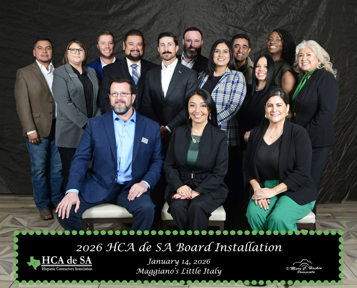 Please help me welcome the new 
2026 HCA de SA Board of Directors!