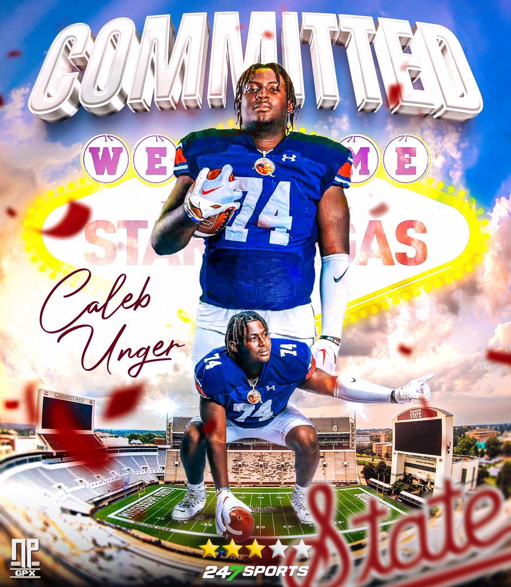 NathanPurvis's tweet photo. | COMMITTED |

Caleb Unger (@caleb_unger74), the class of 2027 @247Sports 3⭐️ offensive lineman from Madison-Ridgeland Academy (Madison, MS), has committed to the Mississippi State Bulldogs. #HailState 

Story: https://t.co/PDM05QgFuR https://t.co/HDecMTKNKv