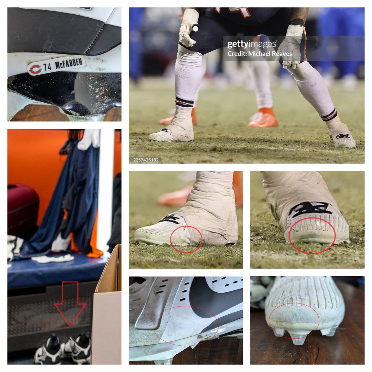 Desi_M's tweet image. @Jmac_2332 Thank you for the Nike cleats for my collection!  Pretty sure these are from the playoff game against LA!  Appreciate you!

#BearDown #JustAHobby