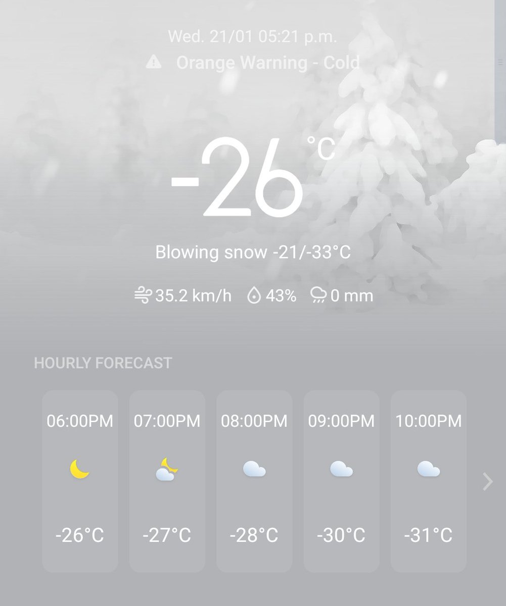 NotUGST's tweet image. Canada is healing 🥹 

It's -33C with a 35 km hour wind making it -53C
