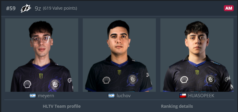 infocsarg's tweet image. 🚨💣 @9zTeam ya formó nuevo core y le dieron 619 puntos VRS. Ahora si, arranca el camino de la violeta al MAJOR.

Mañana si ganan su partido en Circuit X pueden sumar 81 pts.

Serán todos matchs importantes para 9z ya que parte con menos puntos que los rivales y puede ganar más.