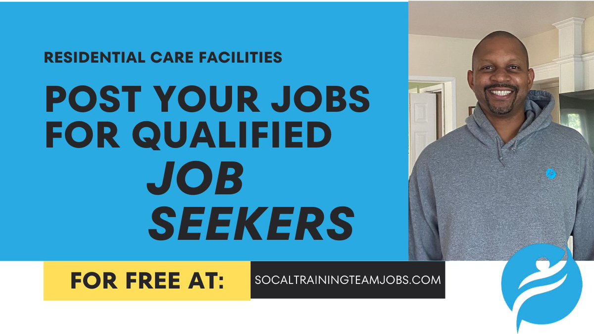 sctrainingteam's tweet image. Hiring in residential care doesn’t have to be difficult.

Facility owners can now post job openings for FREE on the So Cal Training Team website, where trained administrators and care professionals are already looking for opportunities.

socaltrainingteamjobs.com