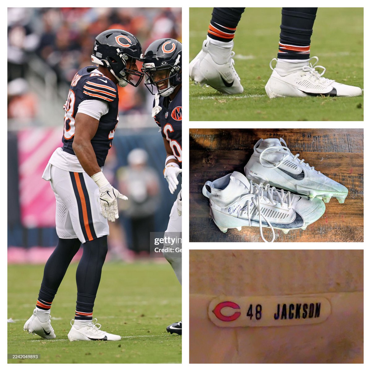 Desi_M's tweet image. @DMarcojackson20 Thank you for the Nike cleats for my collection!  And thank you for a great season!

#JustAHobby #BearDown