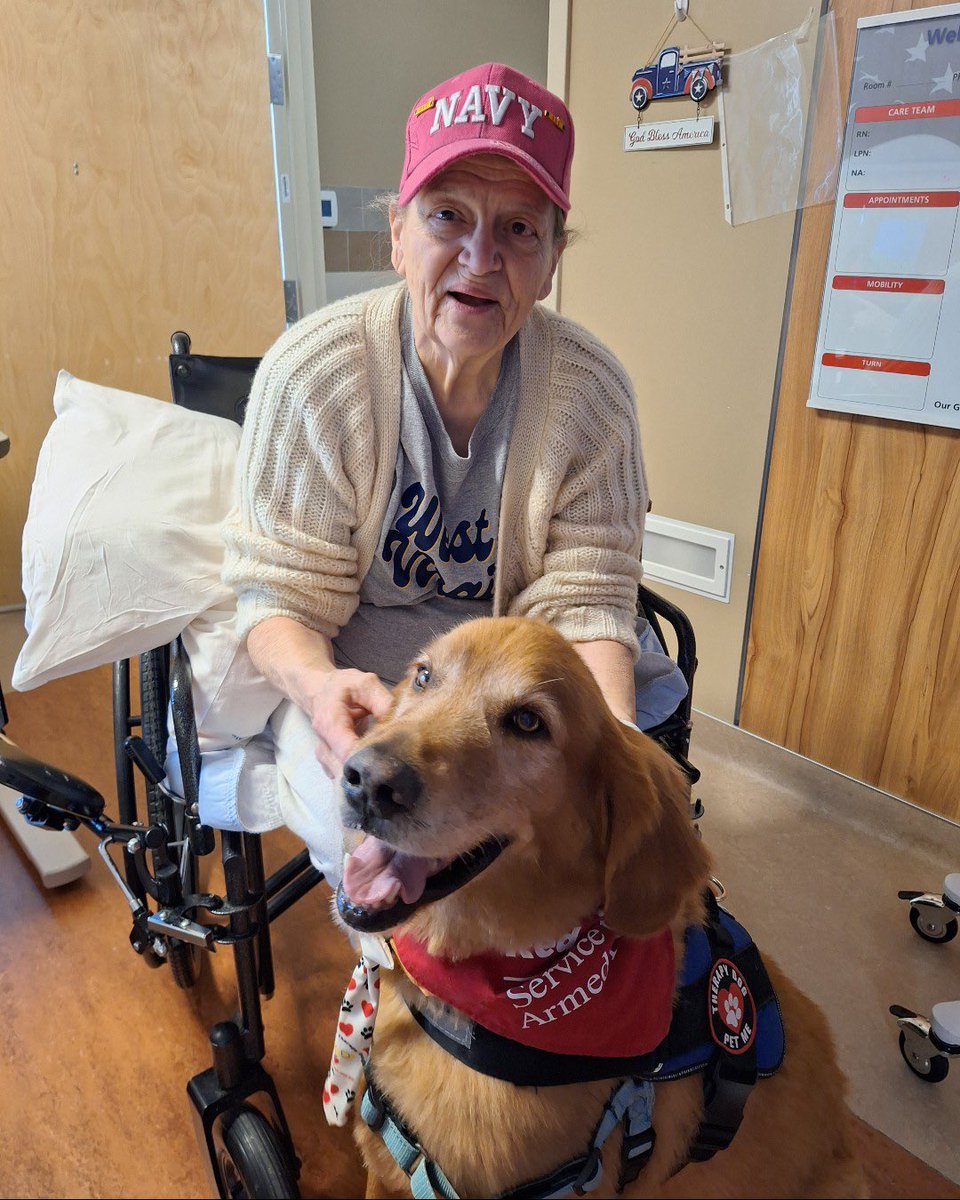 RedCross's tweet image. Simba’s kingdom covers every corner where a wagging tail can brighten a day. This gentle therapy dog serves on our Animal Visitation Team, bringing comfort and connection to veterans alongside his owner and @RedCrossCAR volunteer Roxane Swisher.

Volunteering was a natural fit…