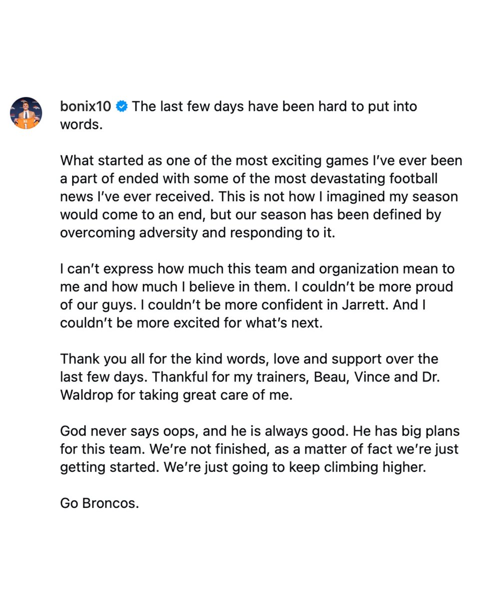 Broncos's tweet image. We're just getting started, 🔟.

Can't wait to see what's next. 🧡