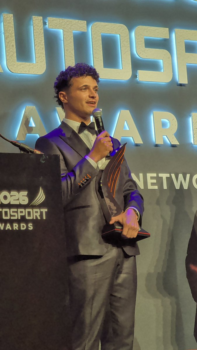 LN4's tweet image. Lando also received the Autosport British Competition Driver of the year award tonight for the sixth time 🫶
