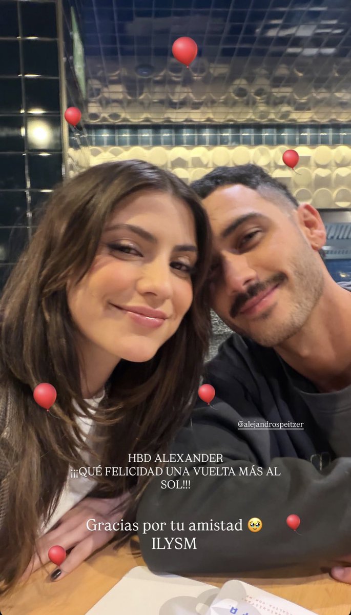 | <a href="/barbara_lopez21/">Barbara Lopez</a> vía Instagram stories. 

“HBD ALEXANDER 
¡¡¡QUÉ FELICIDAD UNA VUELTA MÁS AL SOL!!!

Gracias por tu amistad 🥺🎈
ILYSM”
