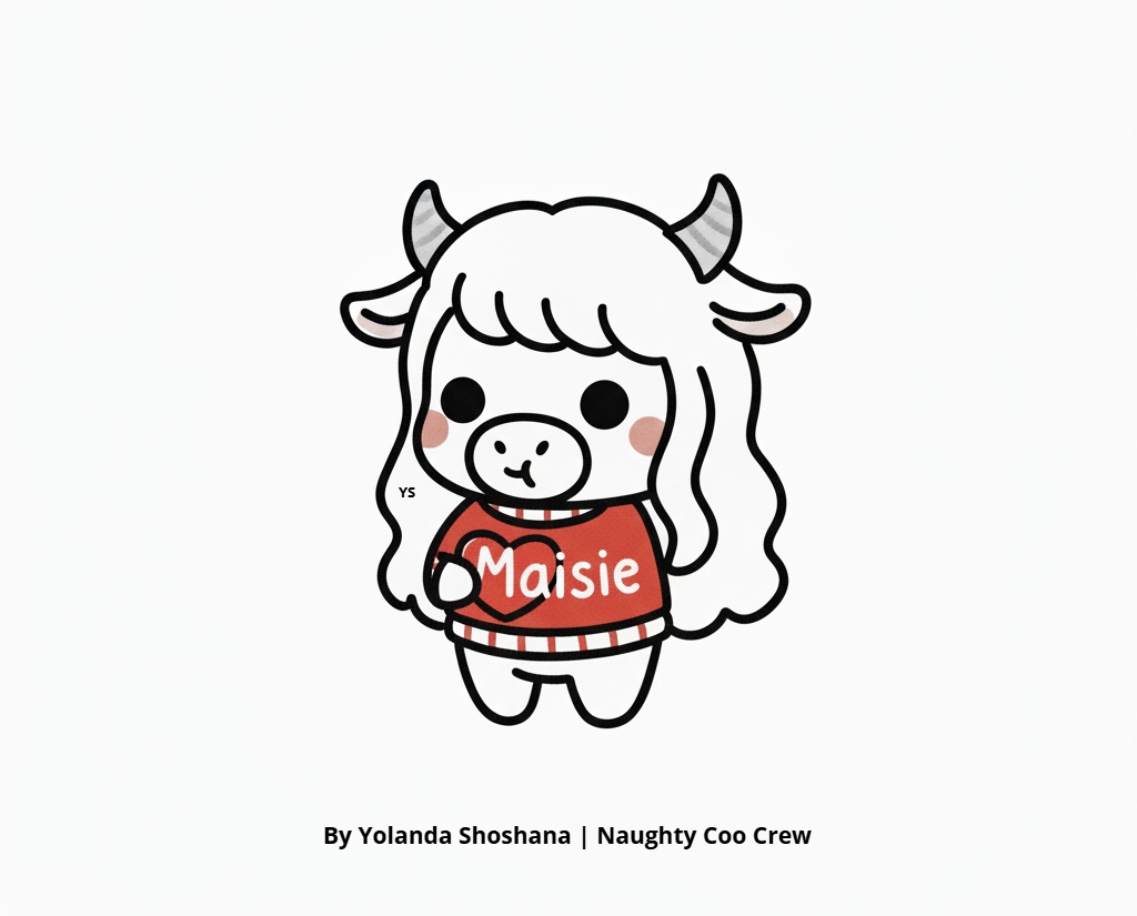 Shoshi's tweet photo. Welcome to the fold, Maisie! ✨Your new manifesting bestie from the Naughty Coo Crew is here with a little moo-tivation. She's all about setting intentions, believing in yourself & creating the life you dream of.
What are you manifesting today? 💫
#NaughtyCooCrew #Mootivation https://t.co/HCRtT6LFYX