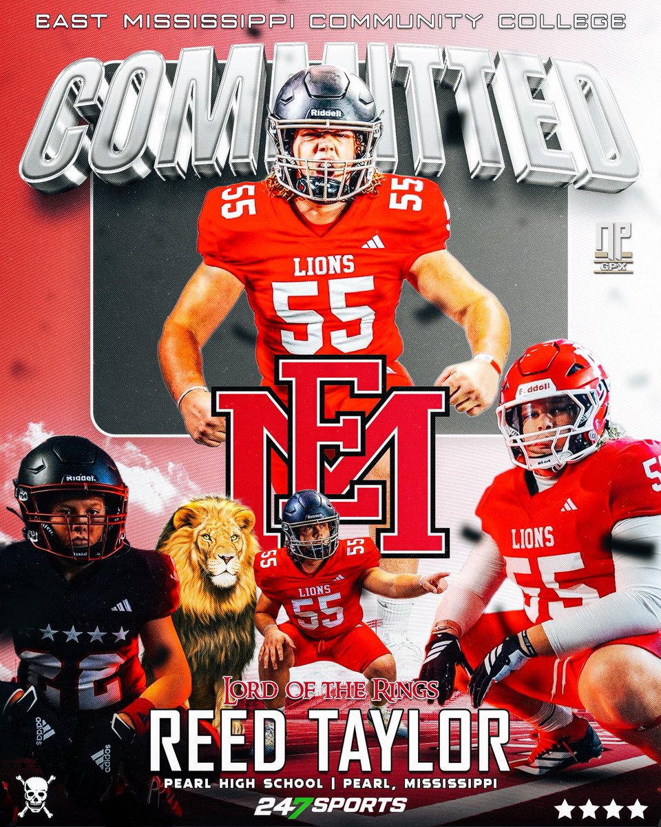NathanPurvis's tweet photo. | LORD OF THE RINGS |

Reed Taylor (@reedt8825), the class of 2026 offensive lineman from Pearl High School (Pearl, MS), has committed
To East Mississippi Community College. 🏴‍☠️ https://t.co/L3icl3CgIO