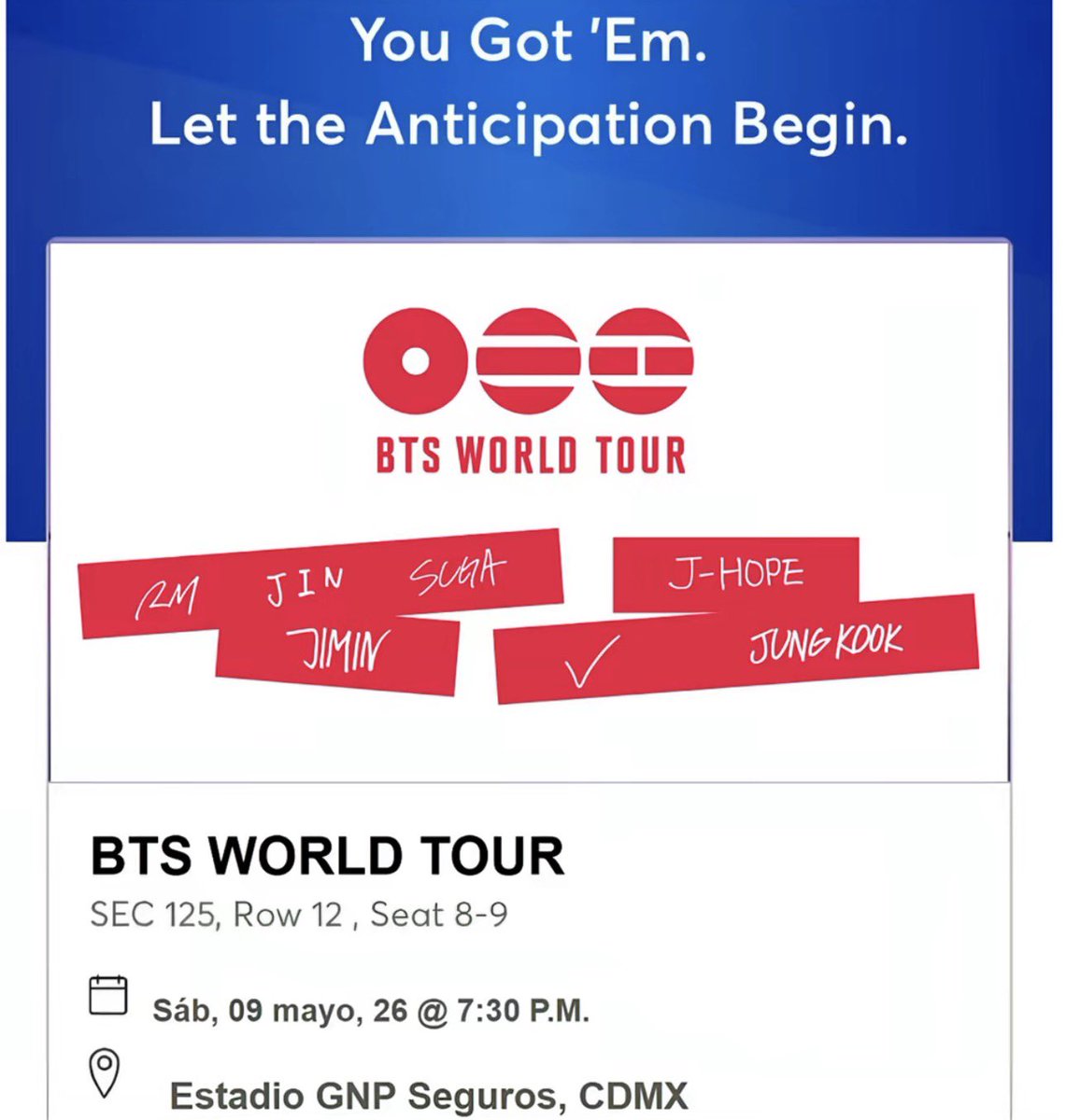 joqnies's tweet image. 🍀✨TENGO MIS ENTRADAS PARA VER A BANGTAN✨🍀
🍀✨TENGO MIS ENTRADAS PARA VER A BANGTAN✨🍀
🍀✨TENGO MIS ENTRADAS PARA VER A BANGTAN. ✨🍀