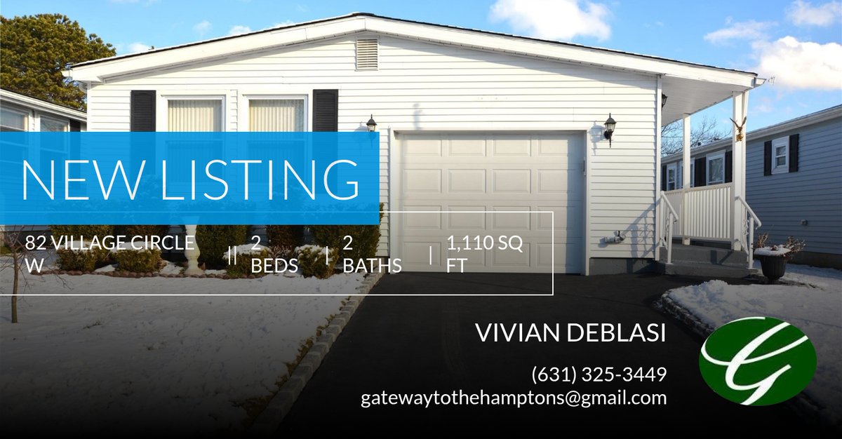 GatewayHamptons's tweet photo. 📍 New Listing 📍 Take a look at this fantastic new property that just hit the market located at 82 Village Circle W in Manorville. Reach out here or at (631) 325-3449 for more information https://t.co/U8xXB9xk4N https://t.co/2S2byQv1Bb