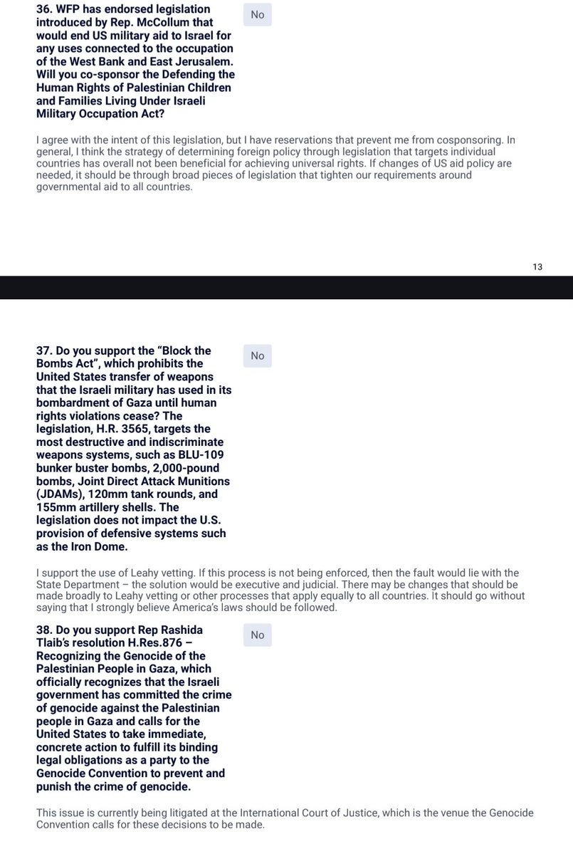 TheEggpie's tweet image. Wow Layla was right these are fucking unhinged. Literally almost every single answer is 'yes I will fight for any and all progressive causes as hard as I can' then you get to the Palestine section. Progressives Except Palestine are alive and well 2 and a half years into genocide.