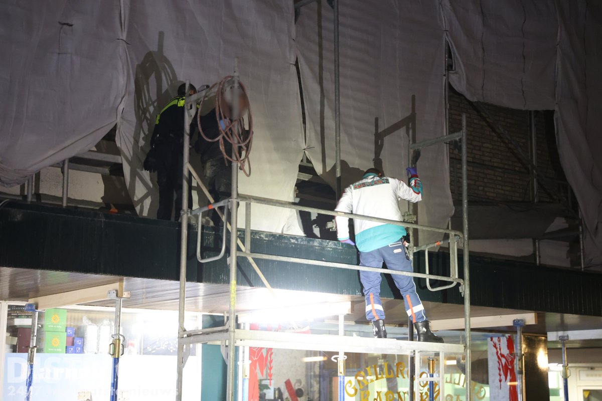 Gewonde na val van bouwsteiger aan Leyweg, Den Haag