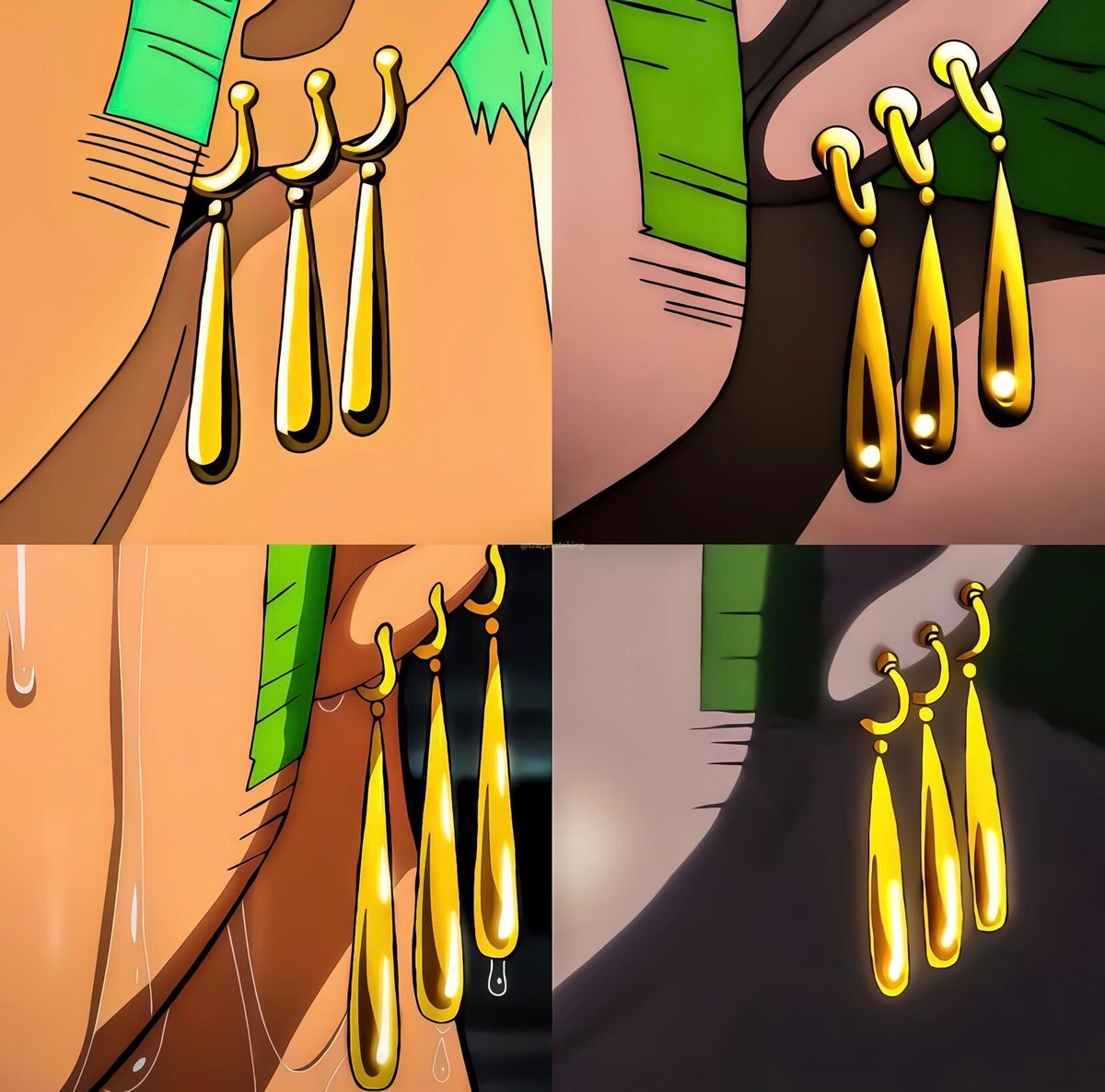 strawhats's tweet photo. Zoro earrings https://t.co/GdeOejbhZ1