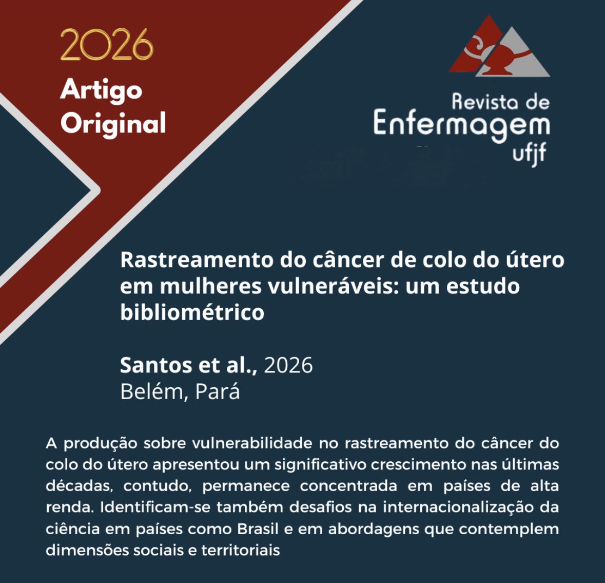 RevenfUfjf's tweet photo. #cancerdecolodoutero #rastreamento #Ciencia #artigo 📚 https://t.co/YCOCCLE2ov