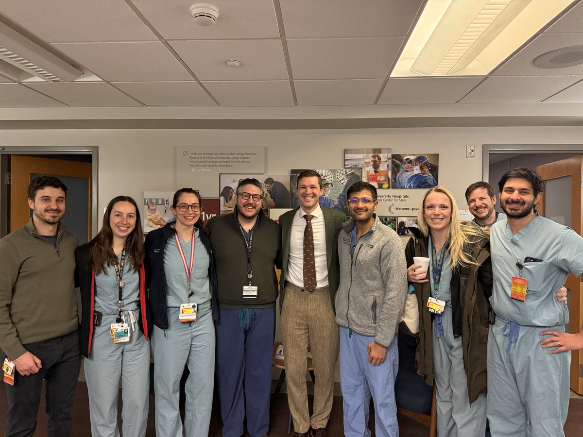 adrozdMD's tweet photo. Exciting Grand Rounds today @CaseUrology! 

@_KochDoc moving the needle on Fournier’s Gangrene. Tour de force covering pathophys, antibiotic considerations, current literature, and practical skin sparing techniques = better patient outcomes. Win-win for all involved https://t.co/OONPENZISW