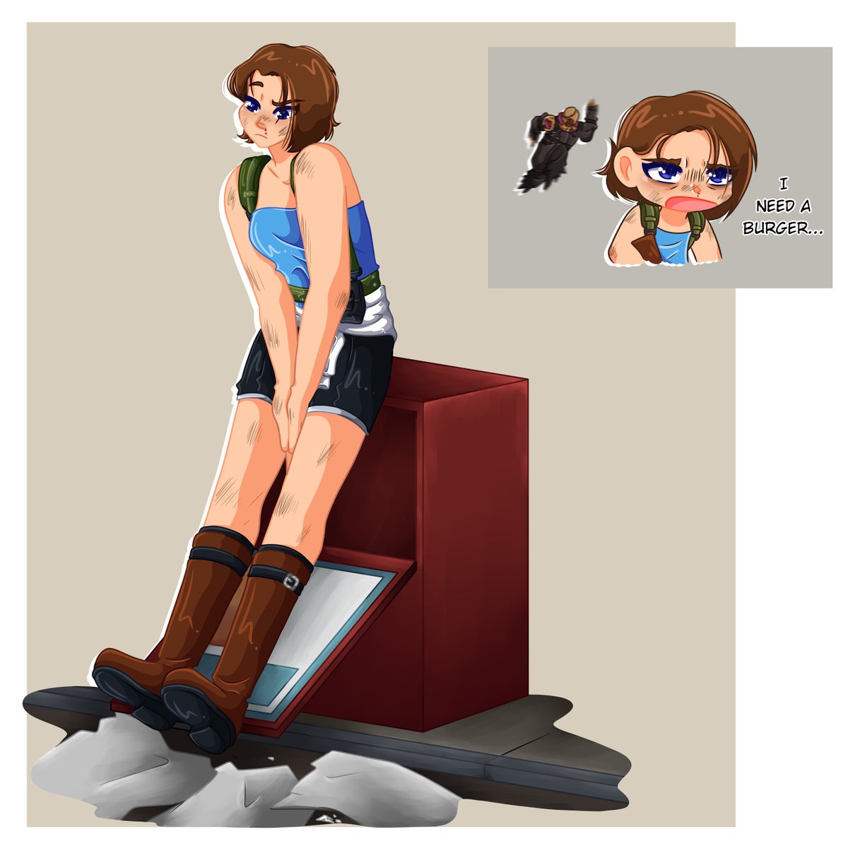I bought myself the OG trilogy for Christmas and I just finished RE3!! Spent half of it screaming and panicking but OHHHHH I HAD SO MUCH FUN!!!!! It was genuinely incredible, I loved it!! :Dc 💖💖

#ResidentEvil #JillValentine #Nemesis