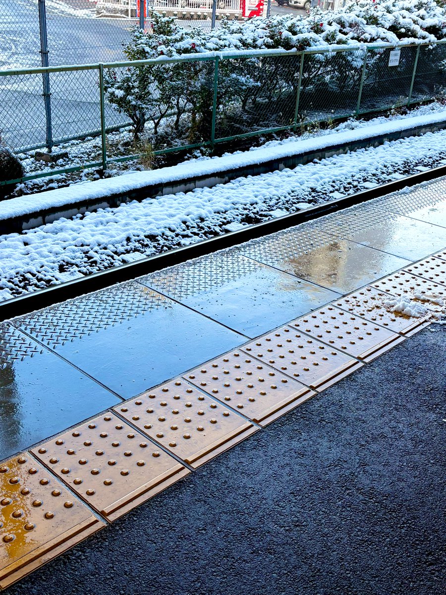 家出た時は雪の気配皆無だったんだけど、乗り換え地点でコレ😳
すっ転ばない様に気をつけねば😅