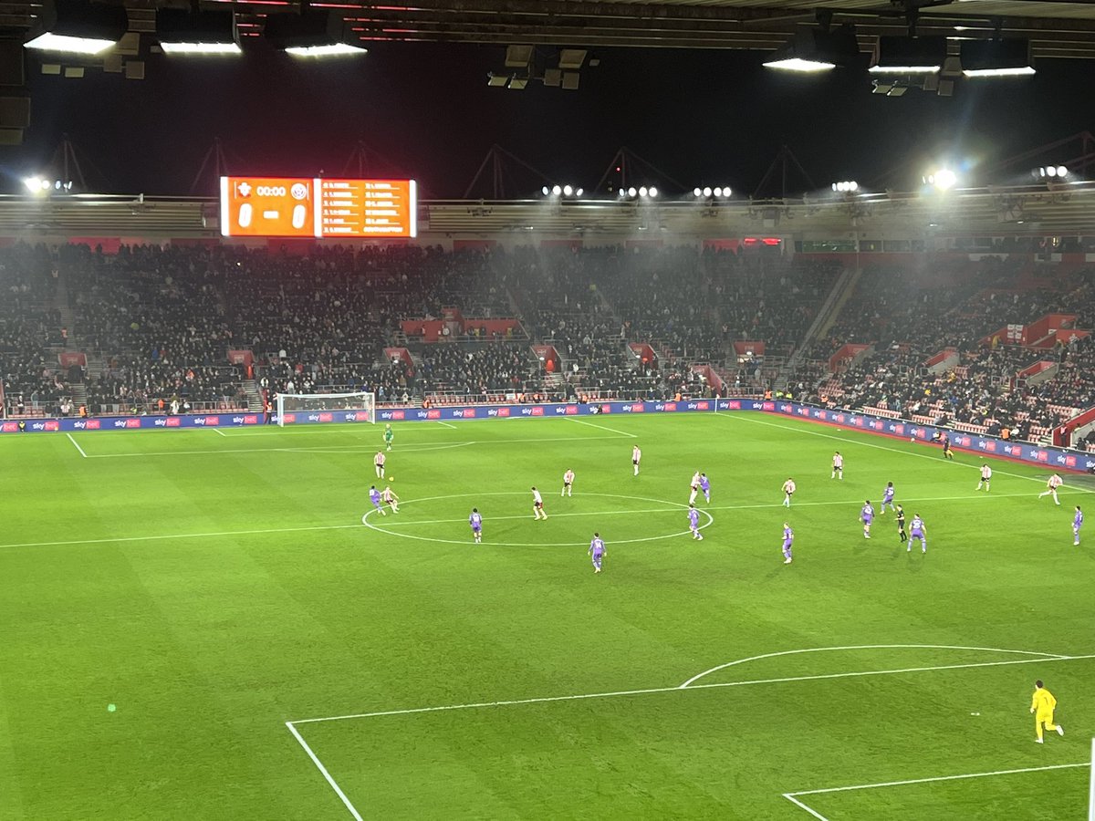 Chapel Kop was fun tonight.

Enjoyed that a lot.

Fair play to Sheffield United fans; great set of fans.

#saintsfc
