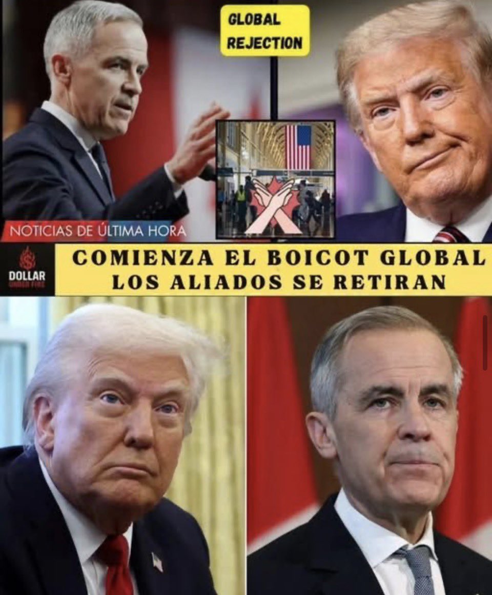 🌍💥 ESTALLA EL BOICOT PLANETARIO: el mundo dice ¡NO! a Trump y su imperio de amenazas.
Europa congela acuerdos comerciales, Groenlandia y Dinamarca cierran puertas, Canadá lidera el rechazo masivo, y desde Asia hasta Latam redirigen flujos millonarios lejos de Washington.