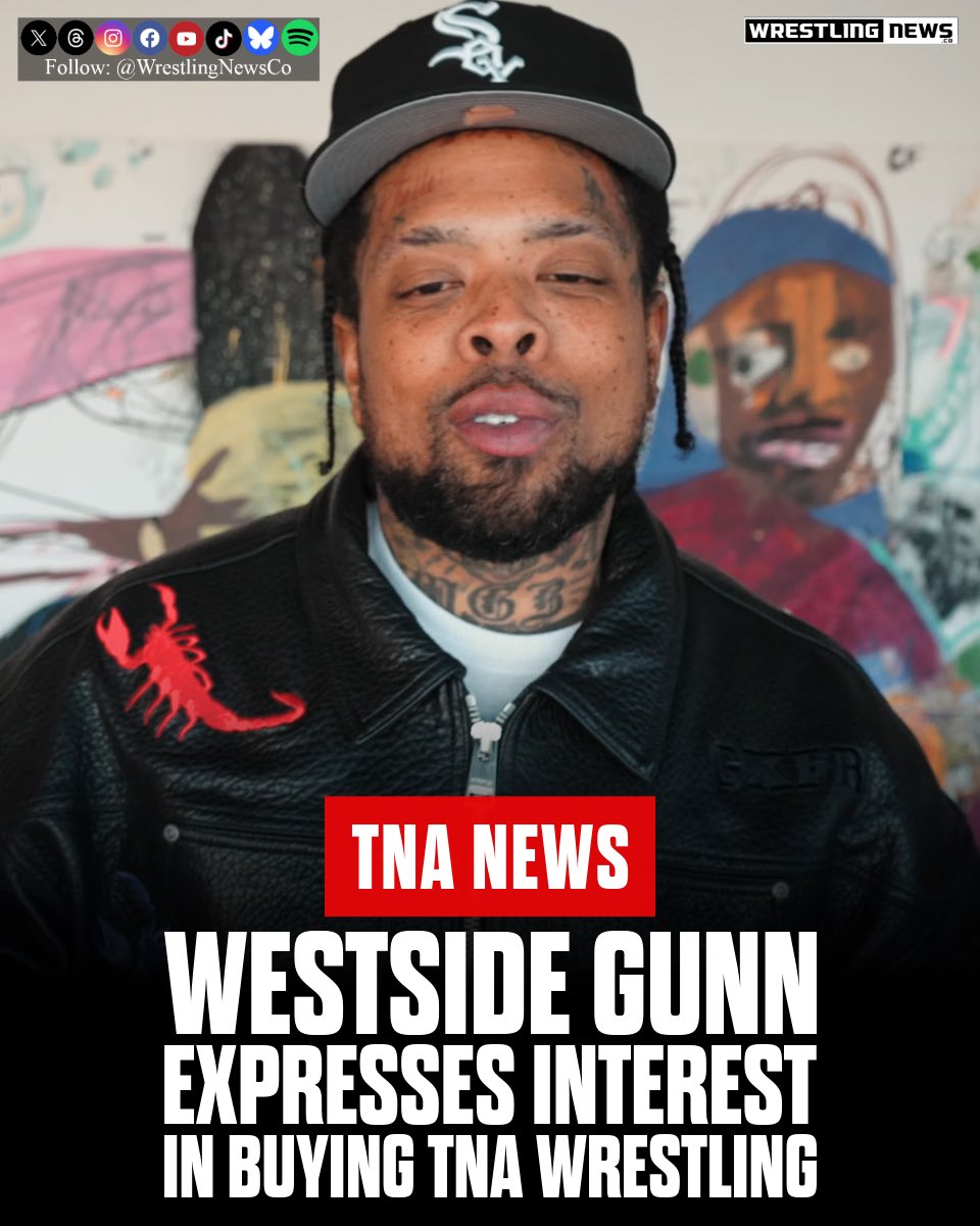 WrestlingNewsCo's tweet image. Westside Gunn has expressed interest in buying TNA Wrestling. He posted on X that he wants to make the brand "SUPER CULTURE" and bring "#4THROPE energy and #4BIDDEN door principles" to the product. Gunn, a known wrestling superfan, added, "I’m the Curator of Curators... you know…