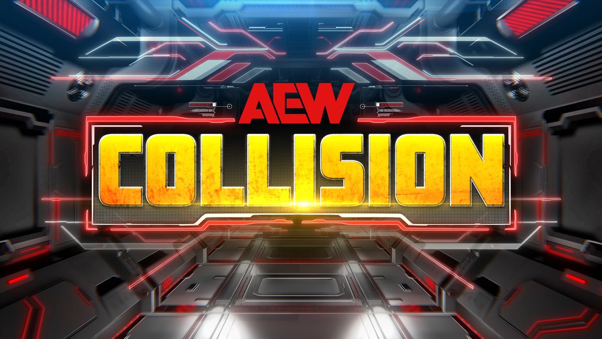 AEW's tweet image. Due to impending weather conditions in the region, the #AEWCollision live event originally scheduled for this Saturday, January 24 at Esports Stadium in Arlington, Texas has been canceled. Impacted fans will receive an email with instructions for a refund within the next 24-48…