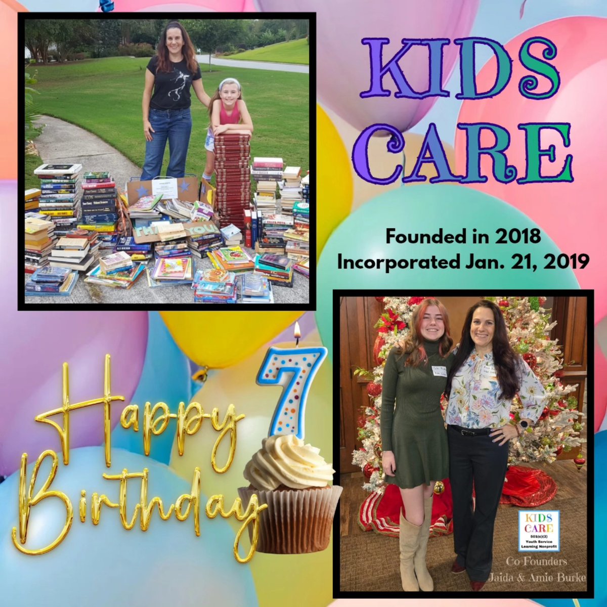 KIDSCARE2018's tweet photo. HAPPY 7th BIRTHDAY KIDS CARE!🎂Born from the desire of an 8-year-old girl in 2018, we incorporated into a nonprofit on Jan. 21, 2019.  We've spent the last 7 yrs creating kindness &amp; we're so grateful to our volunteers &amp; supporters.  We LOVE having you on the journey with us! https://t.co/OBaK0BOZk1