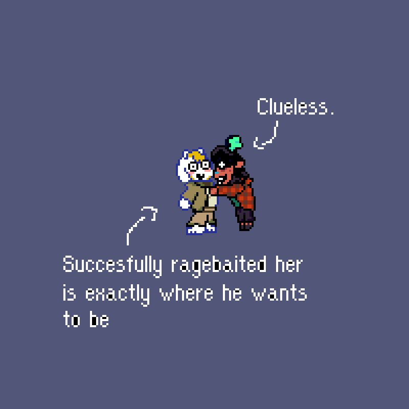 A lot of Dessriel makes Azzy a complete idiot that cant catch a hint, I hereby propose an alternative #DELTARUNE #dessriel