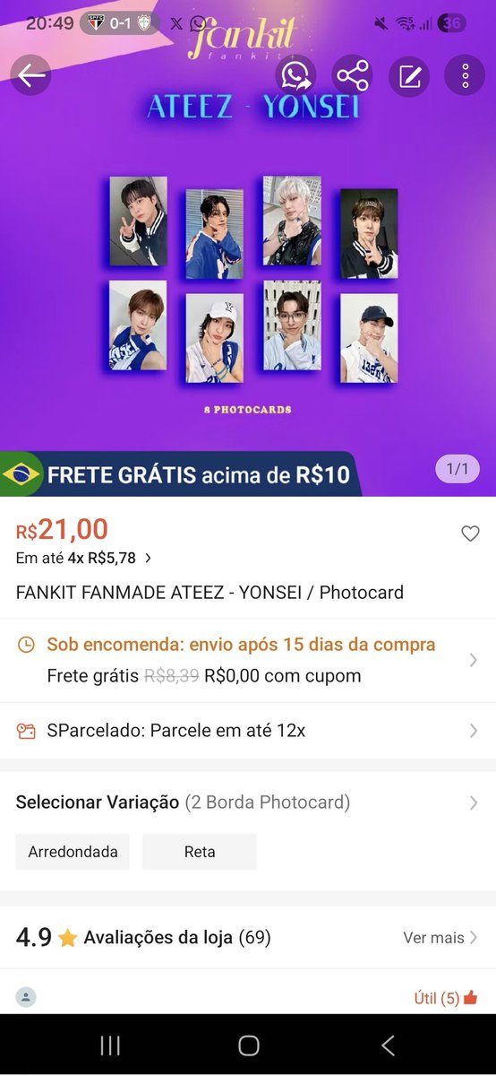 Staars Atinys , temos kit dos divos do #Ateez aqui também ✨️💖
Os meninos servindo tudo e mais de azul 💙
Link: br.shp.ee/9rT9eYm