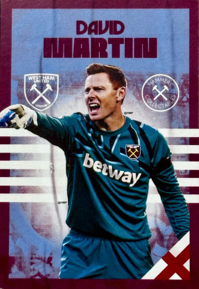 HammerMusePerth's tweet image. Happy 40th birthday 2 David Edward Martin⚒fan(son of Legend Alvin)✍️from Millwall 4 free,
playing mighty⚒between  2019/22
making 5 Lge Apps in claret &amp;amp; blue.Debut Vs Chelsea (30-11-19) won 1-0 with a clean sheet🧤
Many happy returns,have a great day 🥳🍻🎂🎁🎈⚒⚒⚒