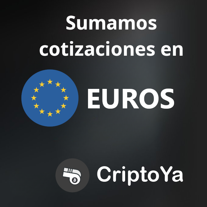 CriptoYa's tweet photo. ✅ Ya se pueden ver las cotizaciones en Euros 🇪🇺 https://t.co/cW6WyJ9F3q