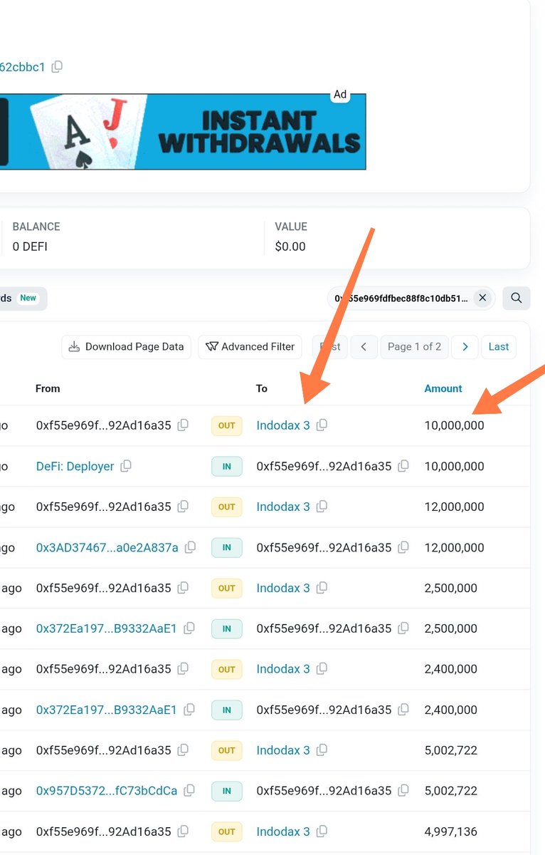 _qacem's tweet photo. @SonaliGio @TechCrunch @DeFi Team print 72 m and send it to 3 different wallet ( in 2 days )
To send it to 3 exchange 
Kucoin 
Mexc 
Indodax
What your explanation ?
So price dumping because you selling
We have all information about team 🙂 we see in jail with ftx founder https://t.co/bMOJ1WGva6