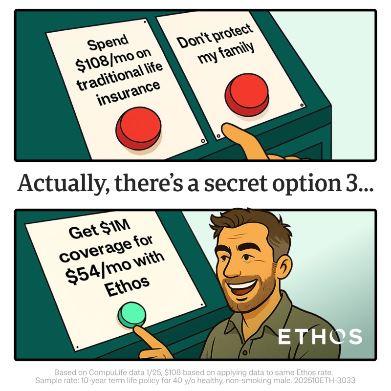get_Ethos's tweet photo. Get same-day coverage with Ethos life insurance.