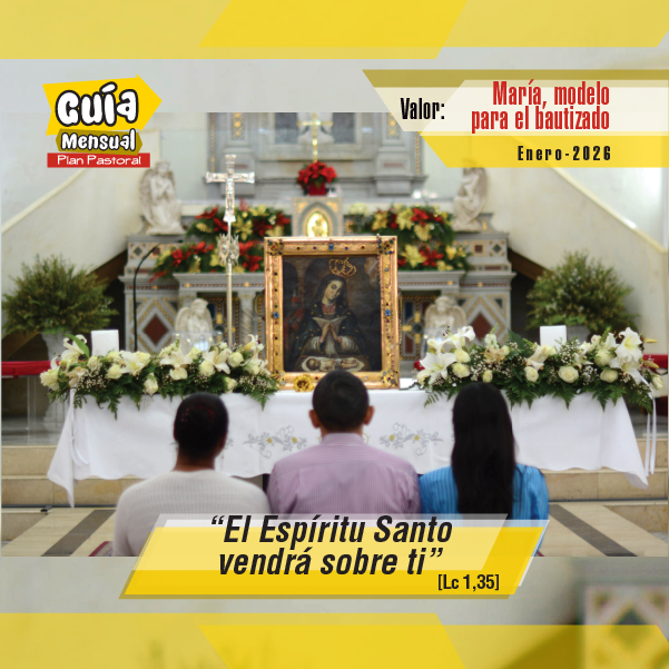 MultitudesSD's tweet image. LEMA DEL AÑO: Bautismo y Sinodalidad, Camino de Santidad.

VALOR #ENERO2026: María modelo para el bautizado.
LEMA: “El Espíritu Santo vendrá sobre ti” (Lc 1,35).

Compra tú #GuíaMensualPlanPastoral, adquiérela en 8096820815.

#VirgendelaAltagracia #DiadelaJuventud.