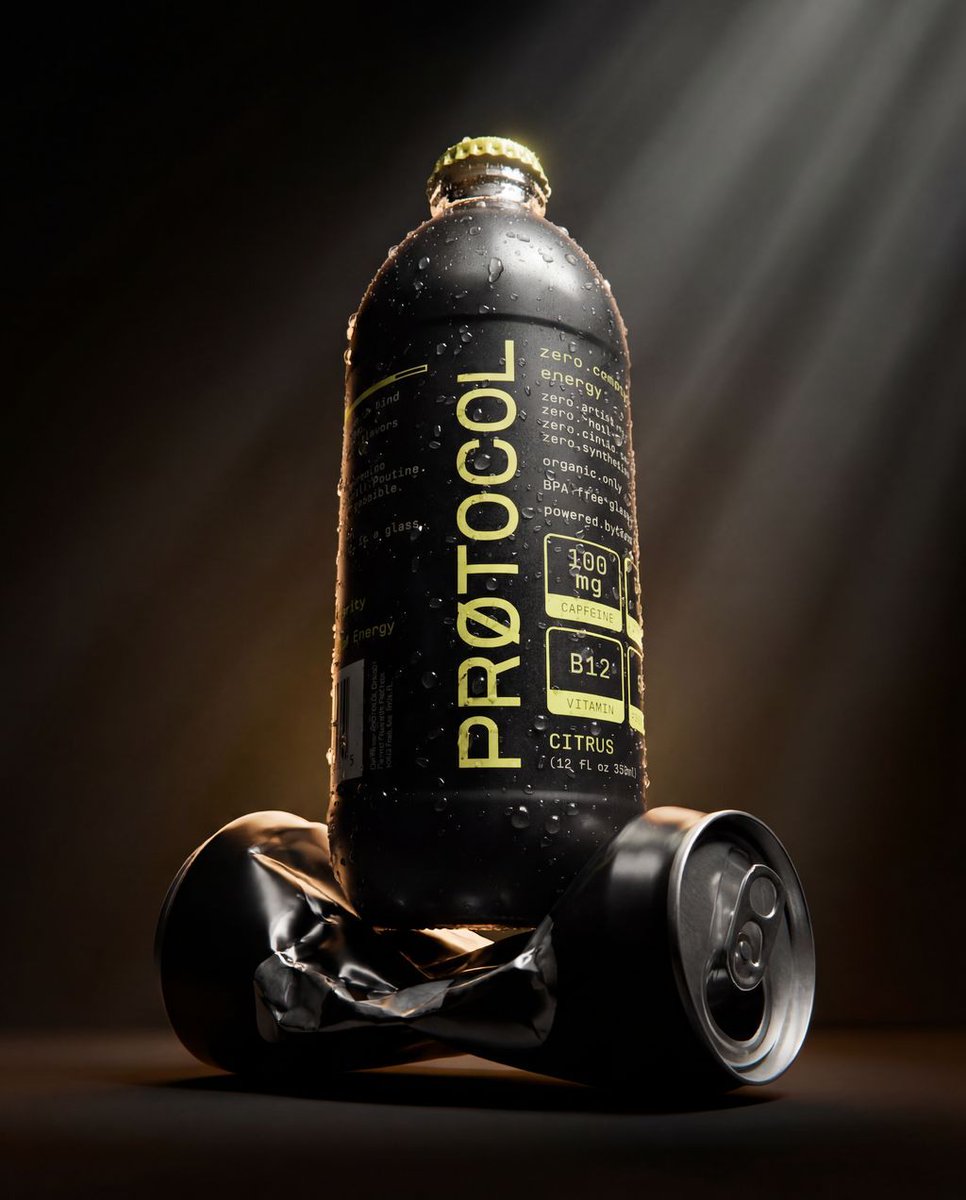 ProtocolEnergy's tweet image. Glass wasn’t a branding decision for us. It was a health decision.

Most energy drinks are acidic.
Aluminum cans aren’t inert...they rely on plastic liners to prevent corrosion.

Over time, heat, acidity, and storage can cause those liners to degrade.

We didn’t want plastic…