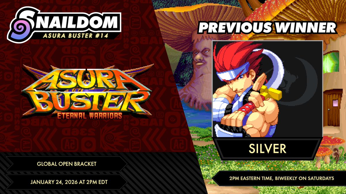 Registration is now live for Snaildom Asura Buster #14!!

Come one, come all! Who next will sit on the throne?

Sign-ups ➡ asura.snaildom.com